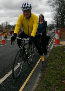 Riding in the gutter - is this really 2015? (Picture courtesy of West Sussex County Times)