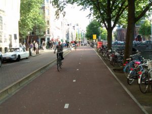 Bidirectional cycle path - remind you of anywhere?